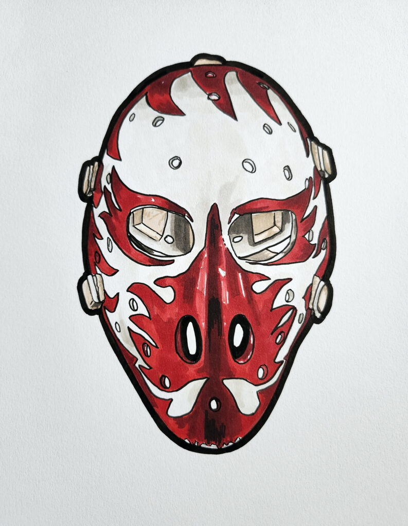 Bouchard Atlanta mask with flame design